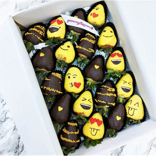 20pcs EMOJI MIX Chocolate Strawberries Gift Box